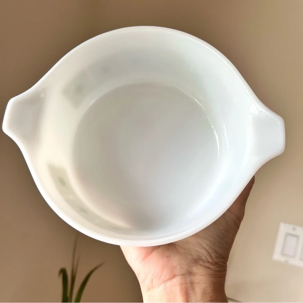 Pyrex verde square flower 472 1.5 pint casserole dish great condition